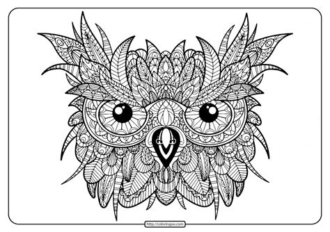 printable owl mandala  coloring pages