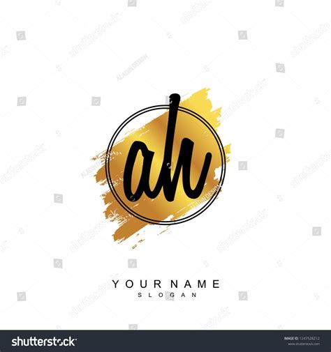 initial ah handwriting logo vector sponsored spon ahinitialhandwritingvector love