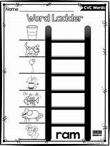 Word Ladders Cvc Printable Teacherspayteachers Kindergarten Worksheets Grade Ecdn Source Subject sketch template