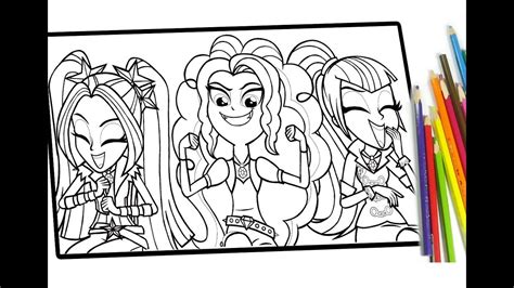 pony equestria girls coloring  kids mlp coloring book