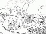 Coloring Simpsons Pages Print Book Popular sketch template