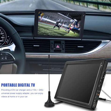 portable tv dvb    rechargeable digital color tv television car tv player tft led