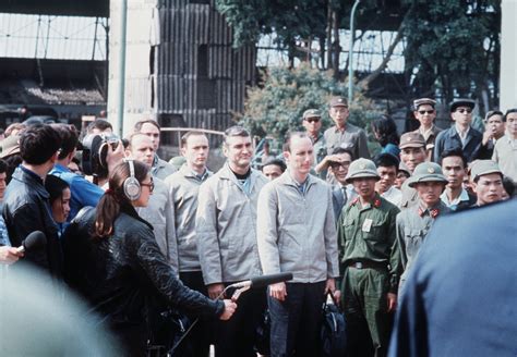 American Pows Lined Up At Gia Lan Airport Surrounded By