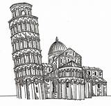 Pisa Torre Italie Italien Pise Toren Colorare Coliseo Coloriages Ausmalen Turm Inclinada Volwassenen 1022 Adultes Adulti Trevi Venedig Rom Wlochy sketch template