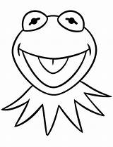 Kermit Frog Coloring Pages Muppets Drawing Movie Simple Pepe Coloringsky Clipartmag sketch template