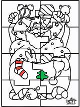 Babbo Puzzel Kerstman Kleurplaten Puzzles Kerst Lavori Manuali Weihnachtsmann Nukleuren Knutselen Advertentie Anzeige Pubblicità Colpi Voorbeeldsjabloon sketch template