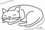 Katze Schlafende Malvorlage Tabby Coloring Liegende Vektor Clipartmag Ausmalen Malvorlagan 4vector sketch template