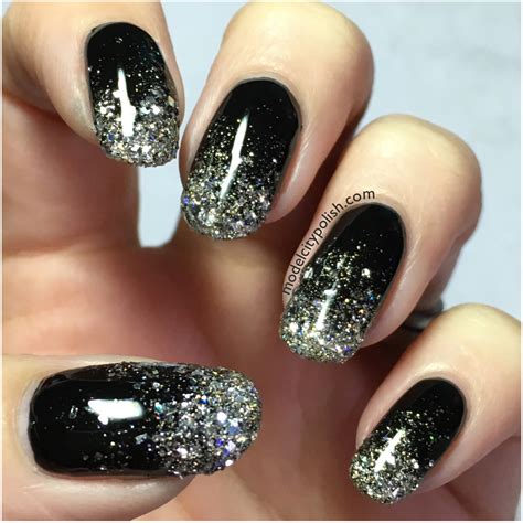 silver  gold glitter challenge  nail art