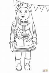 American Coloring Girl Doll Pages sketch template