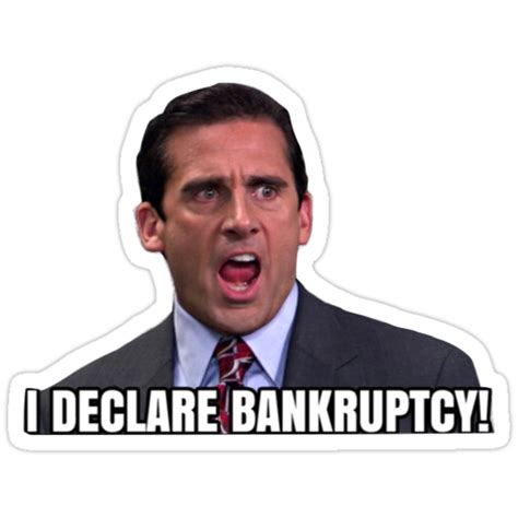 declare bankruptcy stickers  rzag redbubble