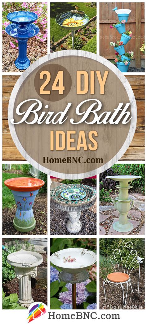 diy bird bath ideas  designs