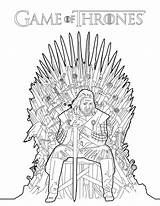 Ned Tronos Throne Artnet Adultos Trono Desenhos Sitting Hellokids sketch template