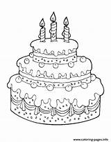Cake Coloring Birthday Pages Happy Printable Print Drawing Torte Color Barbie Info Book Di Online Gif Everfreecoloring Template Articolo sketch template