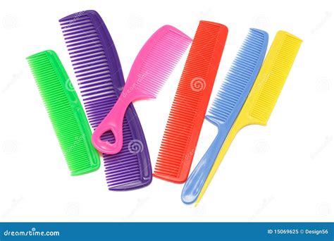 assorted multicolor plastic combs stock image image  salon
