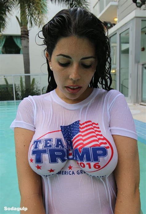 Hotties For Trump Wet T Shirt Wet T