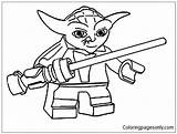 Coloring Wars Star Lego Pages Yoda Color Kids Print Online Simple sketch template