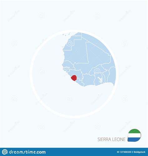 map icon of sierra leone blue map of africa with