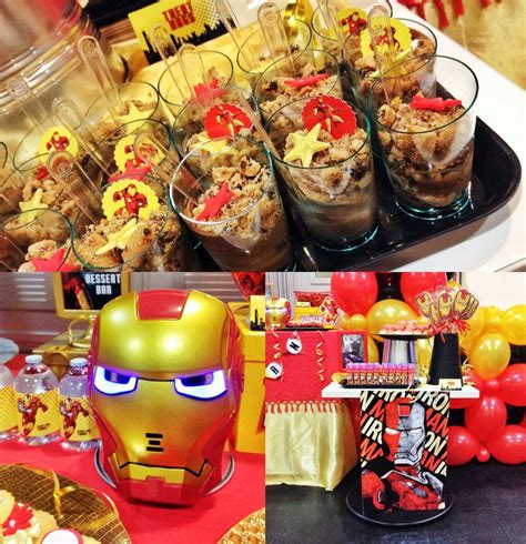 ironman themed party dessert table and candy bar pinterest themed parties