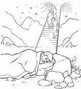 Ladder Jacob Coloring Bible Pages Esau Story Kids Heaven School Sunday Jakob Para Himmelsleiter Crafts Und Jacobs Dream Stairway Kinder sketch template