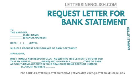 request letter  bank statement youtube