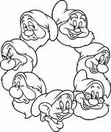 Coloring Seven Dwarfs Pages Disney Dopey sketch template