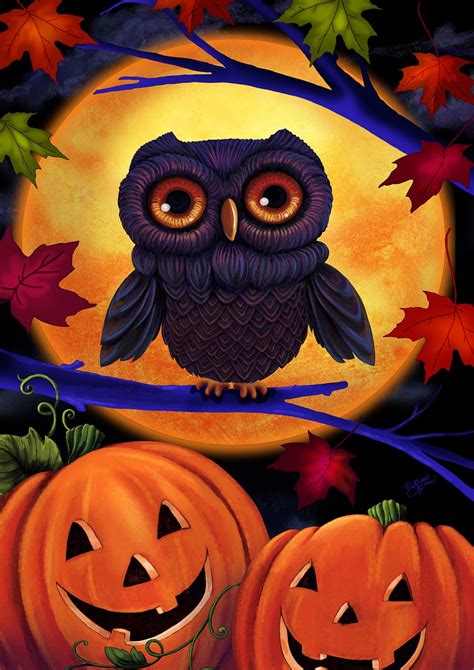 toland home garden halloween owl house flag walmartcom walmartcom