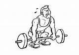 Coloring Weightlifter Large sketch template