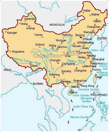 map  china china attractions  cities maps