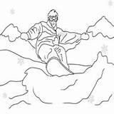 Coloring Pages Winter Sports Surfnetkids Top Snowboarder sketch template