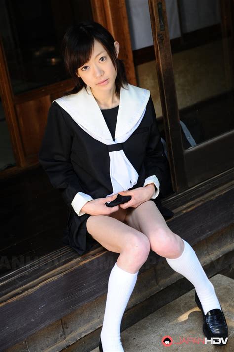 Cute Asian Schoolgirl Aoba Itou Poses In Her Uniform And