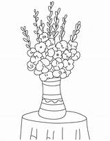 Bulb Flower Template Coloring Gladiolus sketch template