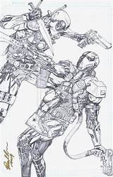 Coloring Deathstroke Deadpool Vs Pages Drawings Sketch Popular Library Clipart sketch template