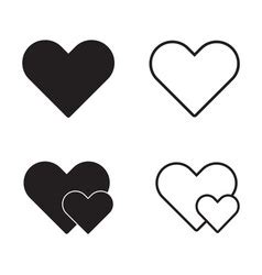 love heart emoji black  white vector images