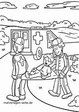 Ausmalbild Krankenwagen Ausmalbilder Arzt Sanitäter Rettungswagen Malvorlagen Medizin Ausmalen Kinderbilder Herunterladen sketch template