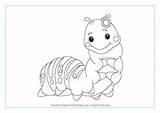 Colouring Caterpillar Minibeast Pages Colour Cartoon Minibeasts sketch template