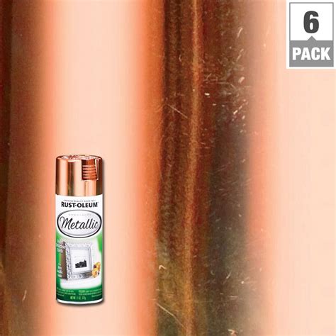 rust oleum specialty  oz metallic copper spray paint  pack