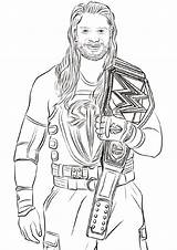Wwe Reigns Supercoloring sketch template