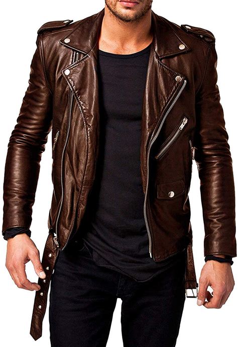 blaq ash men s faux leather biker outerwear jacket clothing