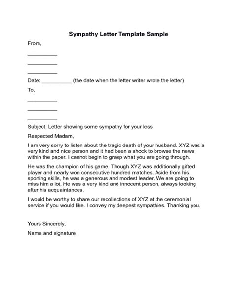 sympathy letter sample edit fill sign  handypdf