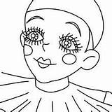 Harlequin Coloring Pages Pierrot Close Hellokids Clown Colombine Joker sketch template