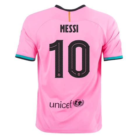 Gogoalshop 20 21 Barcelona Third Away Ucl Lionel Messi 10 Pink