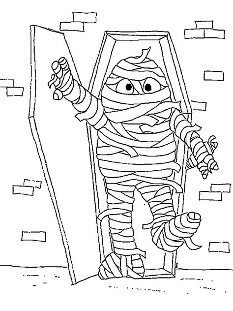 mummy coloring page coloring home