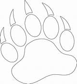 Paws Claw Bearpaw Claws Coloring4free Dxfeps Newsround Cbbc Pudsey Animal Applique Pawprints Roberta sketch template