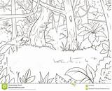 Floresta Foret Livro Vetor Animados Foresta Disegni Lacocinadenova Vecteur Bande Colorare Forêt Aimable Dessinée Jungle sketch template