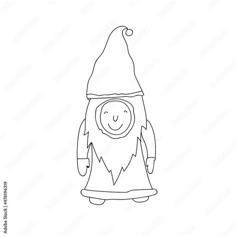 christmas gnome vector illustration scandinavian nordic cute cartoon