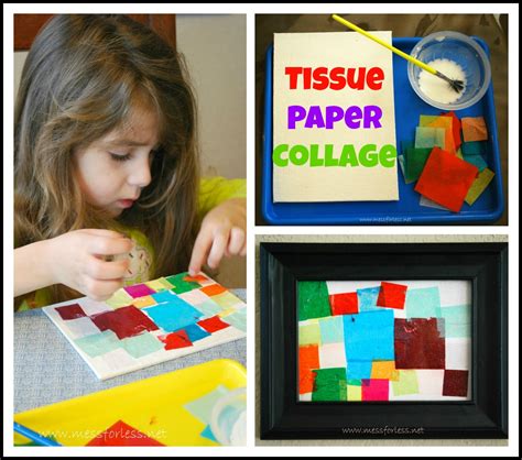 tissue paper crafts square collage mommy blogs justmommies