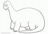 Coloring Dinosaur Cartoon Apatosaurus Colour sketch template