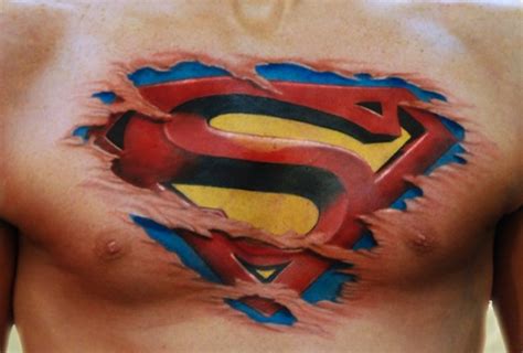 superman chest tattoo designs ideas and meaning tattoos for you