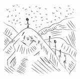 Mountaineers Mountainous sketch template
