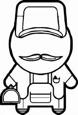 Coloring Character Mechanic Wecoloringpage sketch template